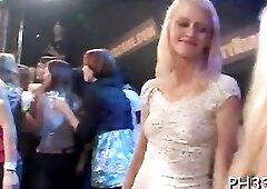 Wild bang allover the night club everyone having natty moist group sex