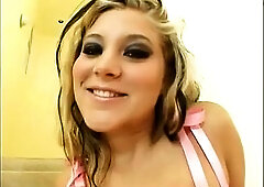 Magnificent golden-haired bitch with a hawt body sucks large rod and gets her taut anal opening wrecked hard previous to getting her face sprayed with