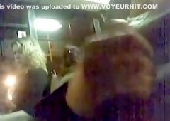 College girl watches guy masturbate on the bus