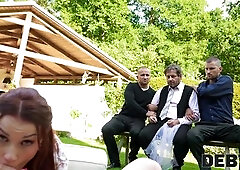 Loving Couple Have Their First Sex In The Park