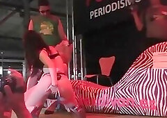 Female Female Male on stage