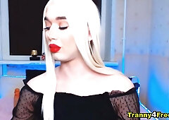 TRANNY4FREE - Wonder She-Male Smallish Boobies Ample Knob