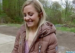 Public Agent Blonde runs from Police after fucking outdoors