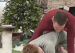 Taboo stepson barebacked for Xmas by stepdaddy DILF