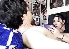 College cutie sucks my rod after class and I cum in her throat!