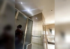 Black Ssbbw mother I'd like to fuck Taking A Shower