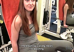 HUNT4K. Young bitch is hypnotized by banknotes so why spreads legs