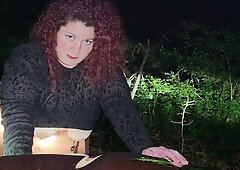 Little Bitch Getting Fucked In A Forest In The Middle Of The Night