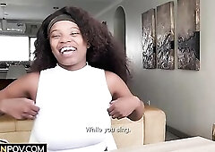 I knew this LARGE BAZOOKAS BLACK TEEN always dreamed of Miami... guess her broke BF couldnt make it happen