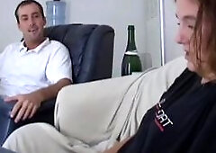 Dishy brunette Jessica enjoys facials after sex