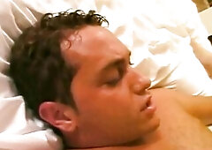 muscle dad screwed by golden-haired transexual large penis