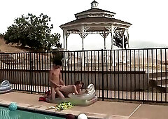 CUTE TEENBOY JESSE STAR PUMPED AT THE POOL