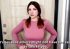 Floozy wife cheats on her spouse with a neighbour by talking to him on the phone