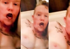 Solo Excited Trans FTM Dildo Kinky Shower