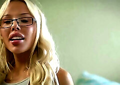 Boss barebacks busty trans Brittney Kade and sucks her johnson