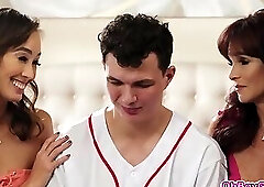 Josh Rivers creampies stepmom Christy Love and Syren De Mers