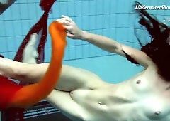 Well-made GF at swimming pool teen trailer