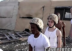 Military jocks hard banging after passionate cock sucking