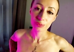 Studying the camera with a friend while my boyfriend's at work