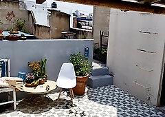 Redhead (ginger) Man Naked Taking The Sun While Wetting And Masturbating