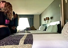 Having pleasure in our hotel room West Hollywood California