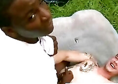 Big white cock digging deep into a black ass guy