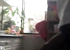 Maid Flash And Shlong To Booty Touch