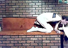 Guys in bra jerking off