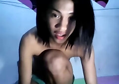 Amazing filipino ladyboy flashing on cam2234