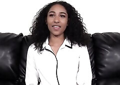 Taut Anal Packing Alert! Mad darksome skinned 18yo, Annette, does her first ever anal in her 1st porn try-out, next to some masturbation & cunt ba