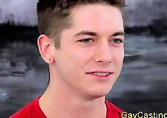 Gaycastings tattooed skinny twink anal audition
