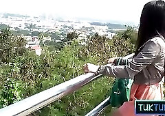 Young Thai MILF with braces picked up at the Pattaya viewpoint