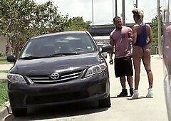 Random Guys Get To Tap Bella Bellz's Big Ass On The Bang Bus