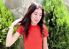 Public Blow job in the Bushes with Stranger and Insane Cumwalk Overspread in Cum