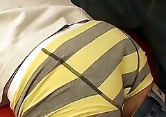 Dude has his cheeks turn red from spanks