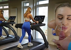 I Met A Perfect, Cute Girl At The Gym, Immediately Fucked Her, And Came On Her Face