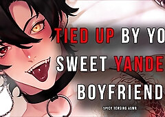 ꜱᴡᴇᴇᴛ & ꜱᴘɪᴄʏ ʏᴀɴᴅᴇʀᴇ ᴀꜱᴍʀ Waking up while being Strapped up Obsessed & Enjoying Beau x Listener SFW