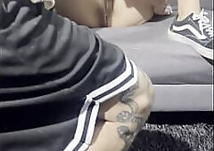 comes to my house to watch movies and we end up fucking on the living room furniture. She's afraid of getting pregnant.