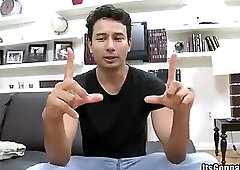 Gabriel is fucked by a huge thick black cock