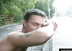 Dude Sucks Dick in Public