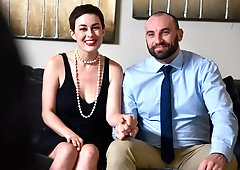 Cute and innocent teen slut Alex Coal rides on a big penis