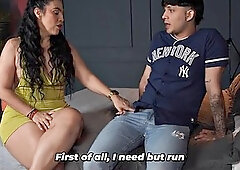 Shy Stepsons Huge Dick Gets Handled by Big-Ass Stepmom