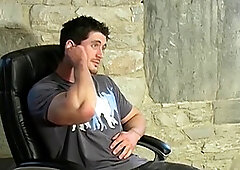 Sexy UK twink Sam L moans while playing with his huge cock alone