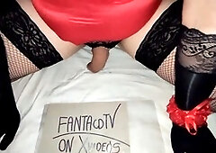 Cum-eating, jerking, nightie