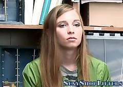 Real thieving blonde teenager fucked and facialized