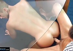 Beau Maddox Sucks Trents Hard Cock Under His Work Desk