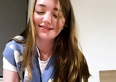 Sexy Teen Brunette Chick Handjobs POV