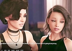 CG animated mummy with a big butt and ample boobs in a visual novel