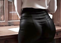 a breasty Oriental secretary can't resist the temptation of her coworker's palpitating member.This babe begins by sensuously wanking his sha