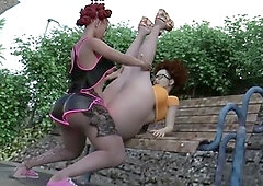 Wild ass play with a stunning shemale in Sassy Comics